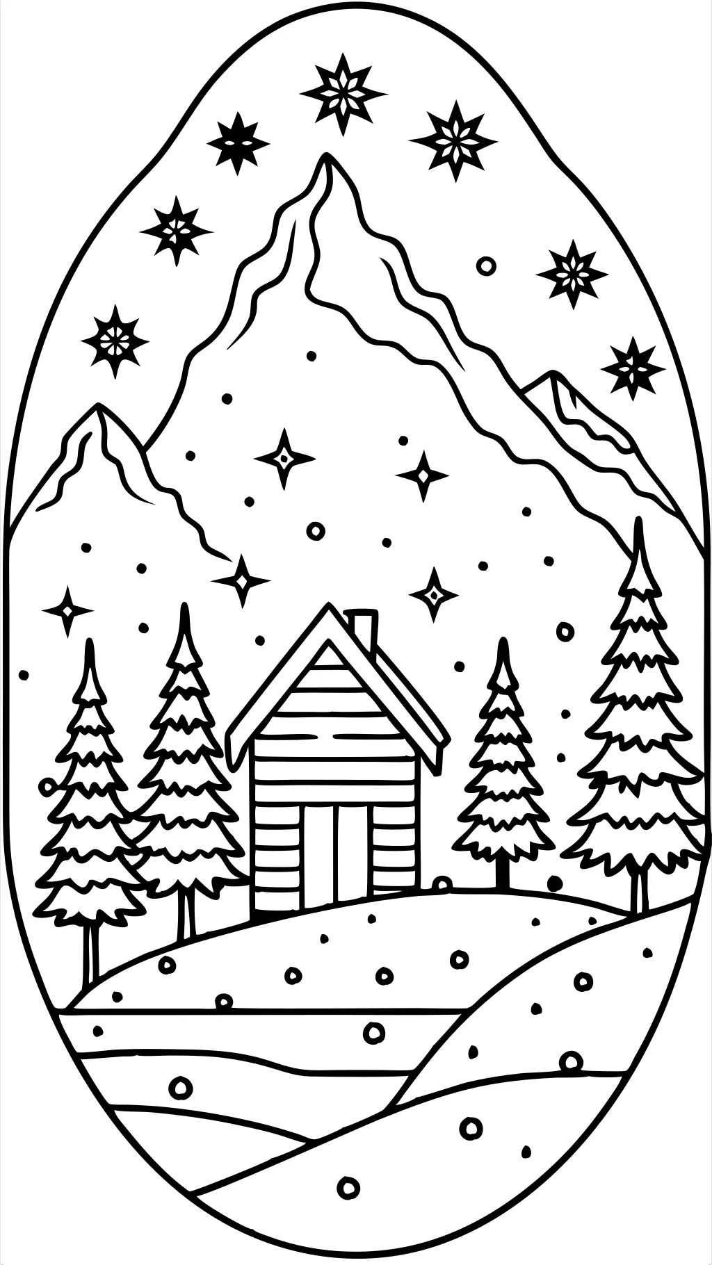 winter adult coloring pages